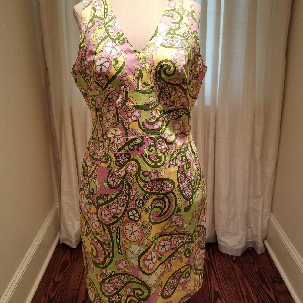 Paisley and Floral Kay Unger New York  dress